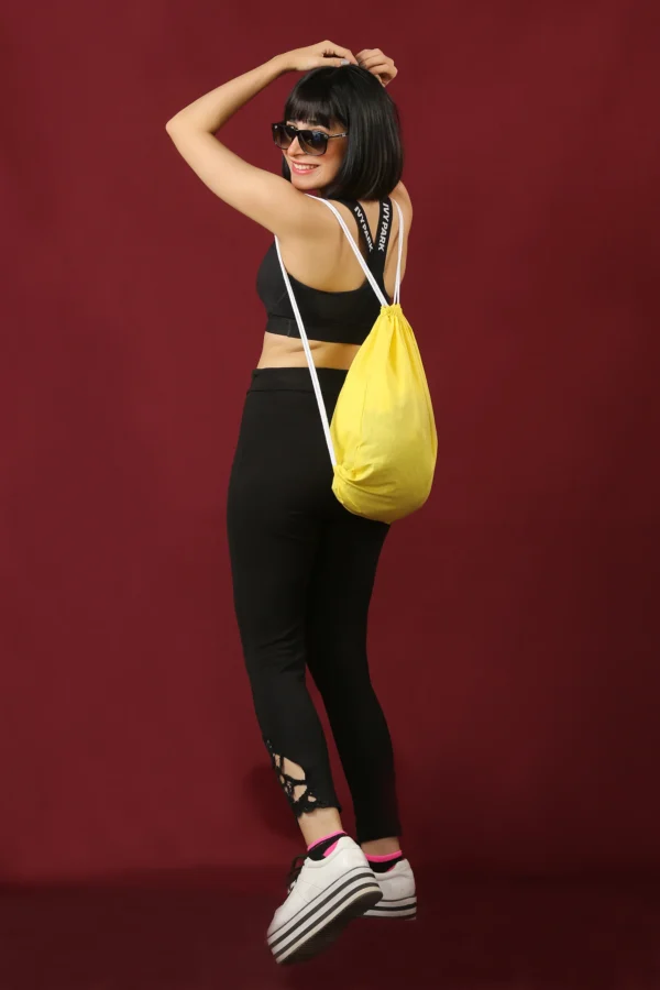 Promotional Cotton Sports Drawstring Backpack - Image 3